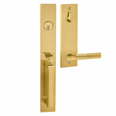Bravura 973-846 Active Montgomery Handleset with Knurled Lever in Satin Brass - R