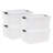 45 Qt./11.25 Gal. Plastic Storage Container Bin with Secure Lid and Latching Buckles-1969071081