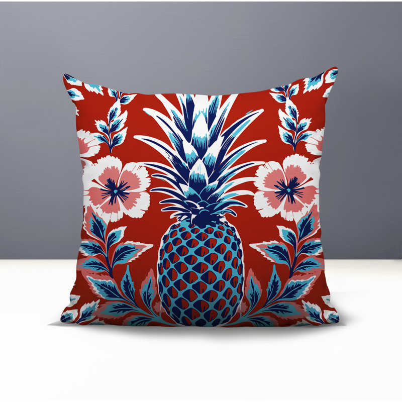 Coussin Kaimana, Rouge, Carré 15 po
