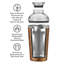 Shaker à cocktail à double paroi 17 oz Oggi Barware Groove