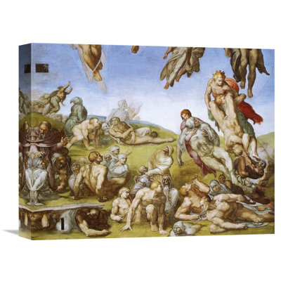 " Detail from the Last Judgement (Resurrection of the Dead) " by Michelangelo Print