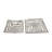 Modern Metal Aluminum Tray and Plate Set with Decorative Cut-Out Design, Contemporary Square Style Accent Display, Durable Lightweight Structure, Nesting Plate for Versatile Styling Set of 2-918919990