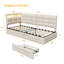 Upholstered Daybed with 2 Storage Drawers-1632970420-1632970422