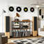 Metal,Manufactured Wood 76cm H Media Shelves