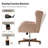 Caden Miriam Modern Wingback Chenille Swivel Tilting Simple Assembly Office Chair-35063621
