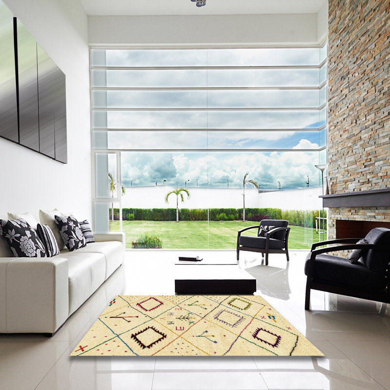Abstract Indoor Rug, Square 6'