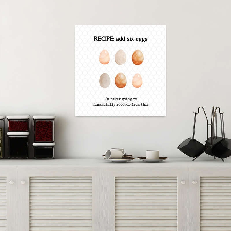 Add Six Eggs Modern Abstract Art, 18" H x 18" W
