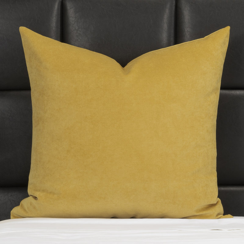 Wein Throw Pillow Cover & Insert, Square 26", Coffee Bean, Feather
