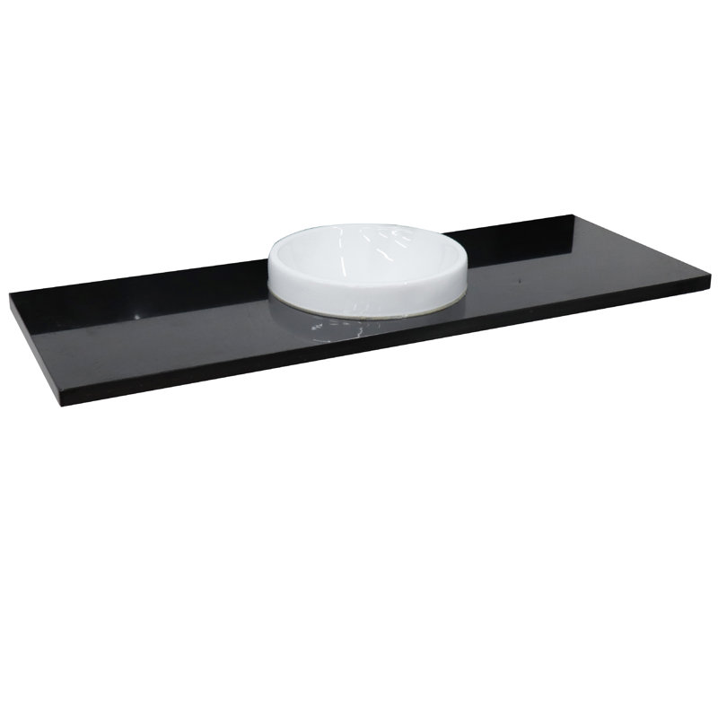 Comptoir de meuble-lavabo simple 61 "avec lavabo, Black Galaxy Granite