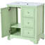 Meuble-lavabo de salle de bain 30 po - Base courbée élégante pour ajouter de la beauté à vos armoires de rangement spacieuses