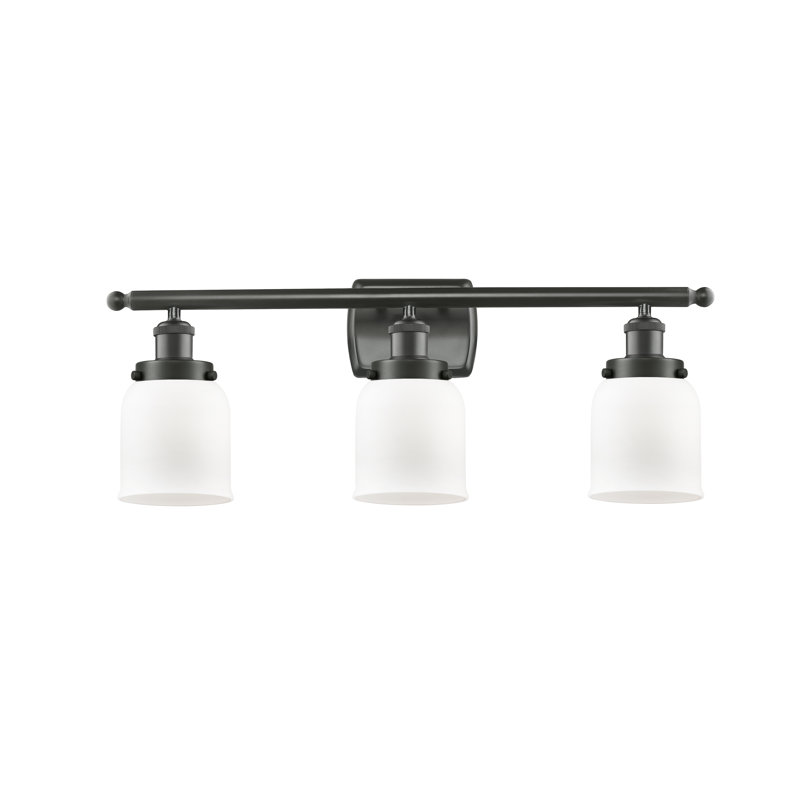 Éclairage pour meuble-lavabo 3 lumières 26 po Ballston Urban Bell, Blanc mat, Bronze huilé, DEL