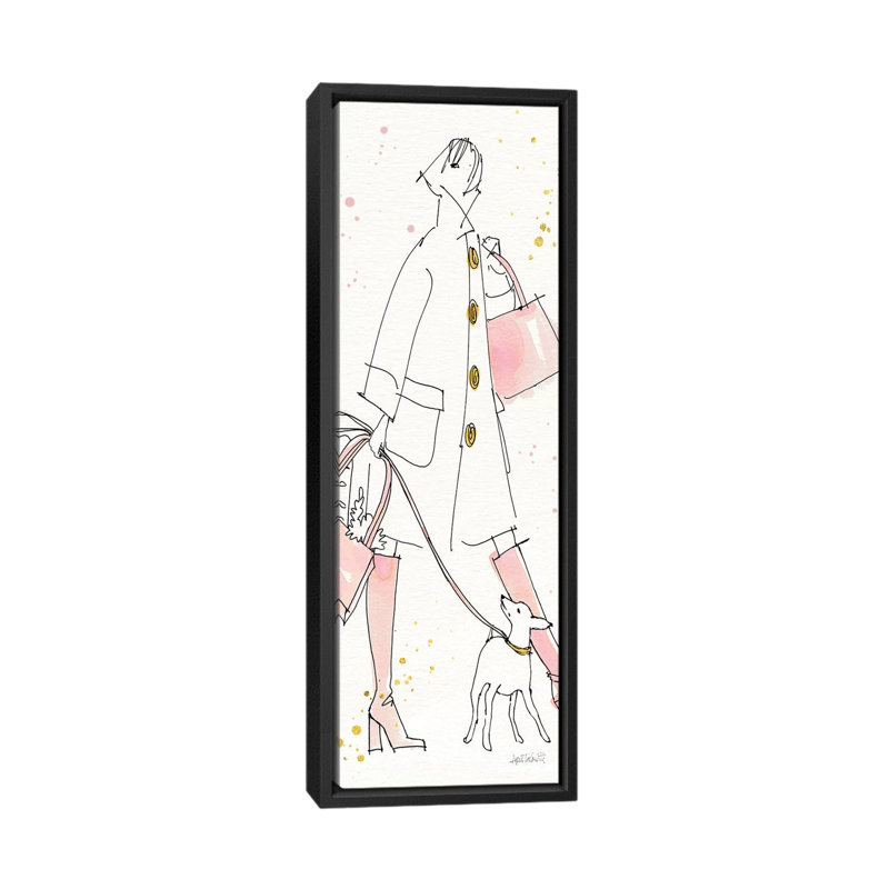" Fashion Feet V " by Anne Tavoletti, 36" H x 12" W x 1.5" D, Black Framed