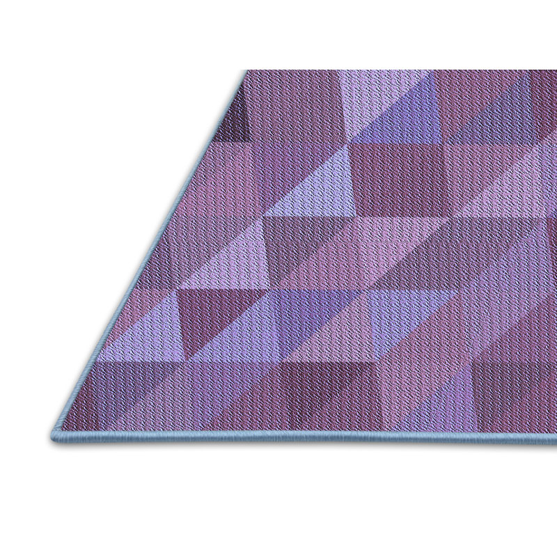 Tapis mauve à motif géométrique Branford, Rectangle 8 pi x 12 pi
