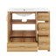 Meuble-lavabo en bois 36 po comprenant 2 portes à fermeture douce, 4 tiroirs à fermeture douce et une tablette réglable