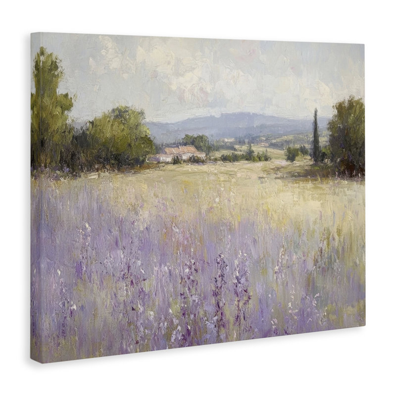 Lavande sur fond de prairie, par Petal Prints Design, H 16 po x l 20 po