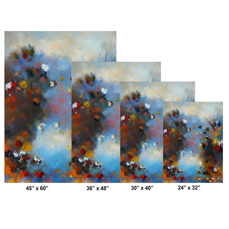 Fleurs abstraites, H 40 po x l 30 po
