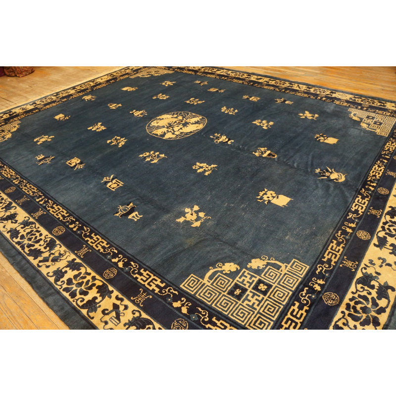 Antique Chinese - Peking Room Size Blue Rug