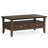 Acadian 48"W Solid Wood Transitional Coffee Table with 2 Drawers, Storage Shelf and Tapered Legs