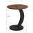 Black Nesting Coffee Table Set of 2, Oral and Round Coffee Table Set, Industrial Table for Living Room, Large 47.24'', Small 19.69''