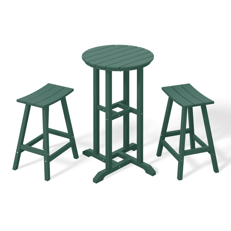 Tabouret de comptoir d'extérieur 24 po Laguna, Vert foncé