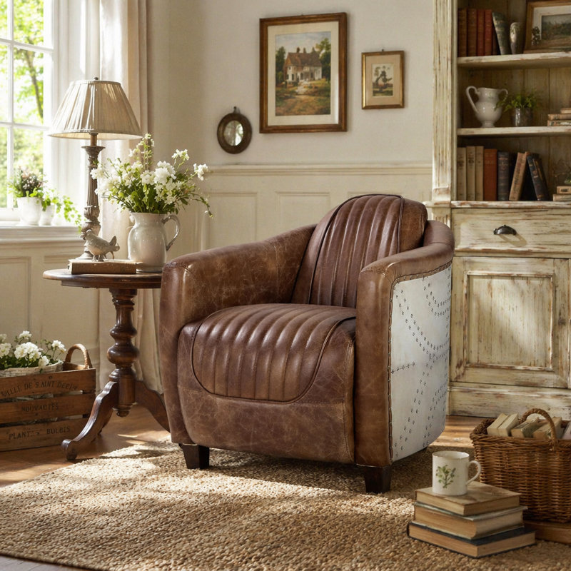 Chaise en cuir Brancaster Retro