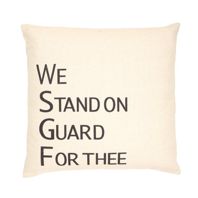  Coussin We We Stand On Guard for Thee