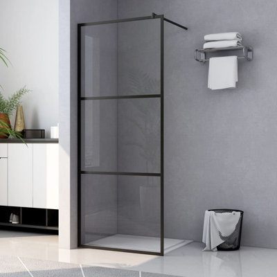 Stratford 115mm W x 195mm H Slab Frameless Walk In Glass Screens with Clear Glass