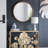 Manufactured Wood Frame Vertical Round Mirror