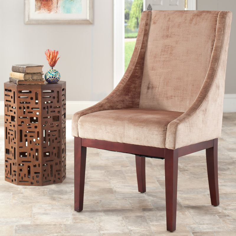 Fauteuil en velours de 23 cm de large Morris, Velours brun