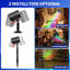 Projecteur d'extérieur, éclairage mobile RVB imperméable avec effet de ciel étoilé pour le jardin, la cour et les décorations des Fêtes (Noël, Halloween, Nouvel An)