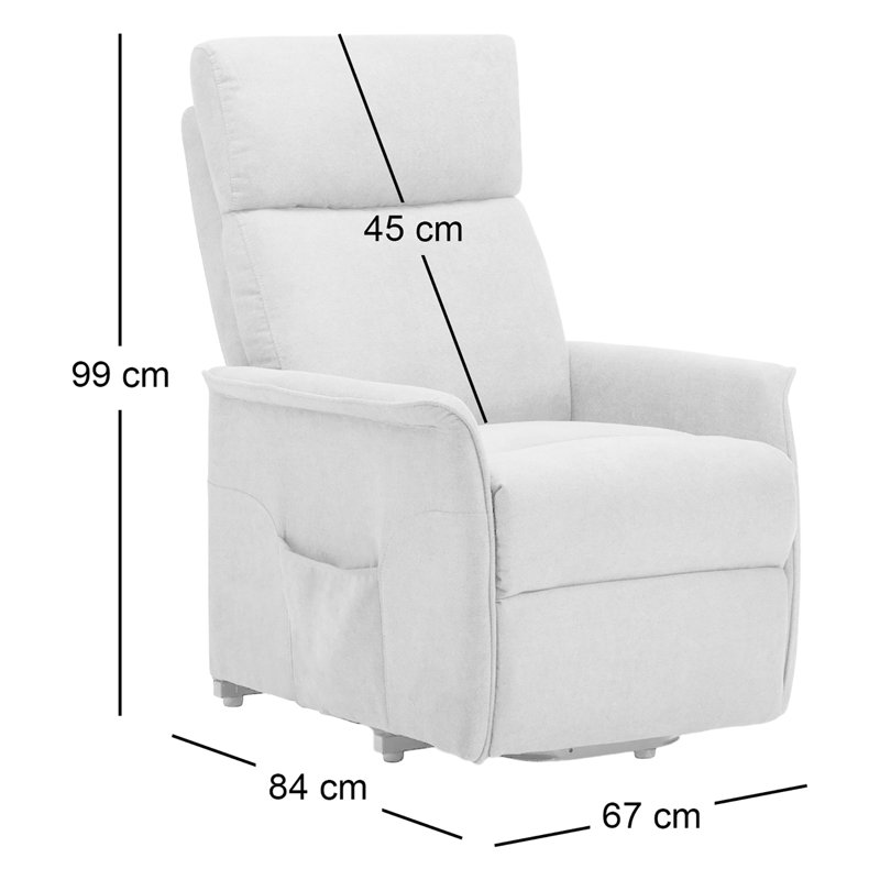 Quinlynn 67cm Wide Standard Recliner, Pebble