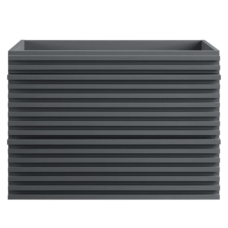 Modway Render 30" Wall Mounted Single Bathroom Vanity Base Only, Gray