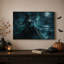 Impression sur toile, "Fantaisie sorcière avec magie bleue et Halloween"-712499297