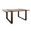 Heavy Industry Solid Wood Top Metal Base Dining Table