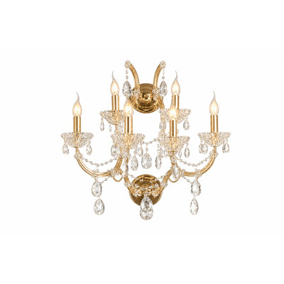 4307 série cristal 6-lumière bougie bougeoir