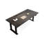 Bureau rectangulaire en bois manufacturé noir + Barenia + acier-14567796