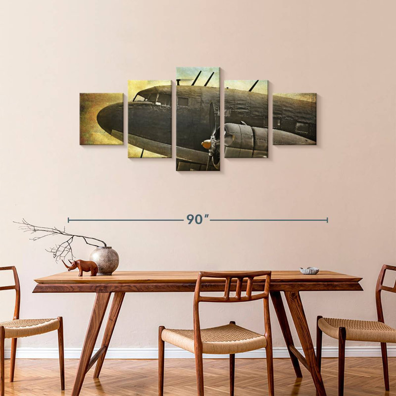 Aviation rétro, H 36 po x l 80 po