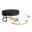 Tables basses modernes avec 2 tiroirs, plateau relevable et gigogne, attrait blanc et noir Surprise
