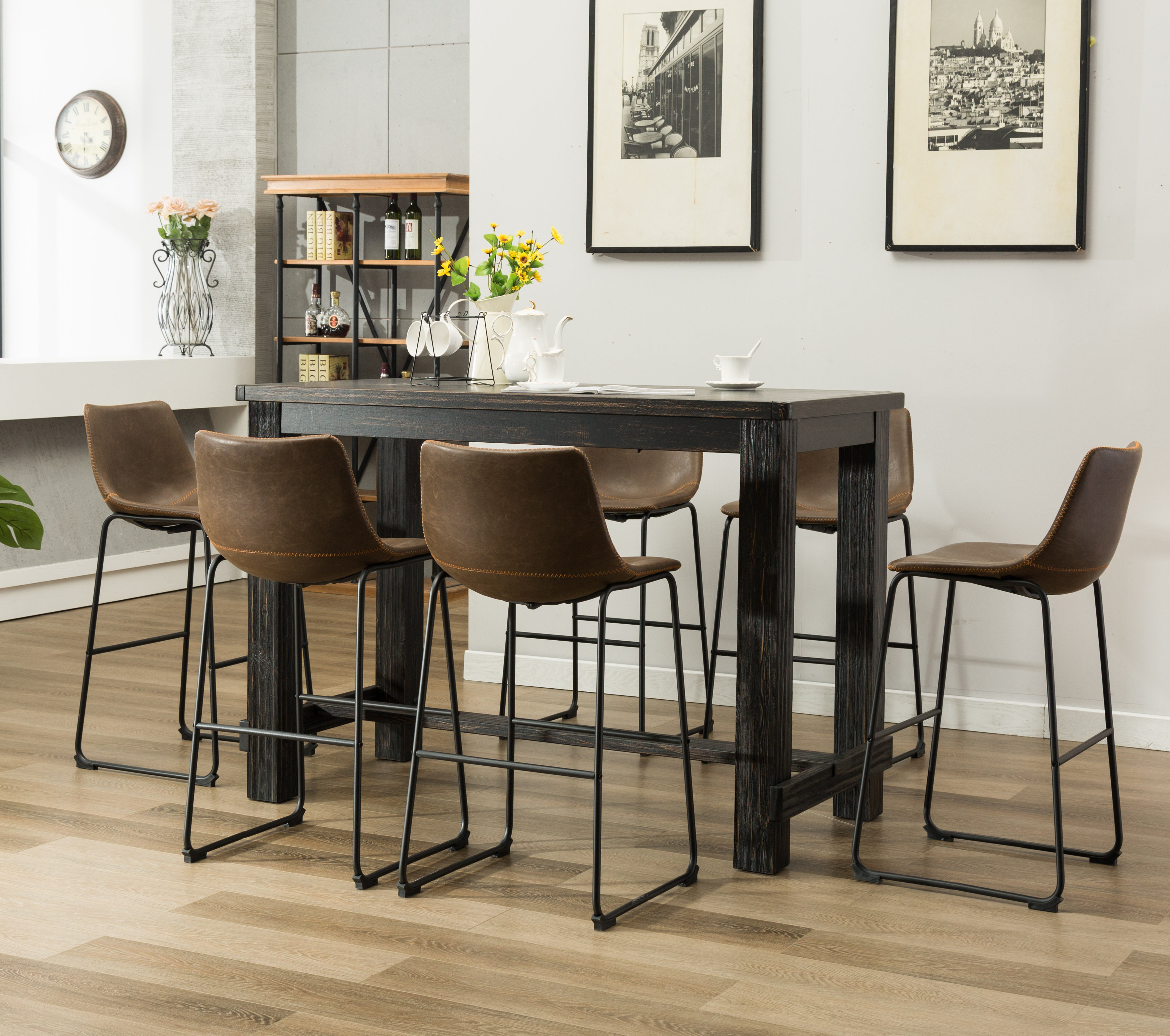 7 piece pub table and online chairs