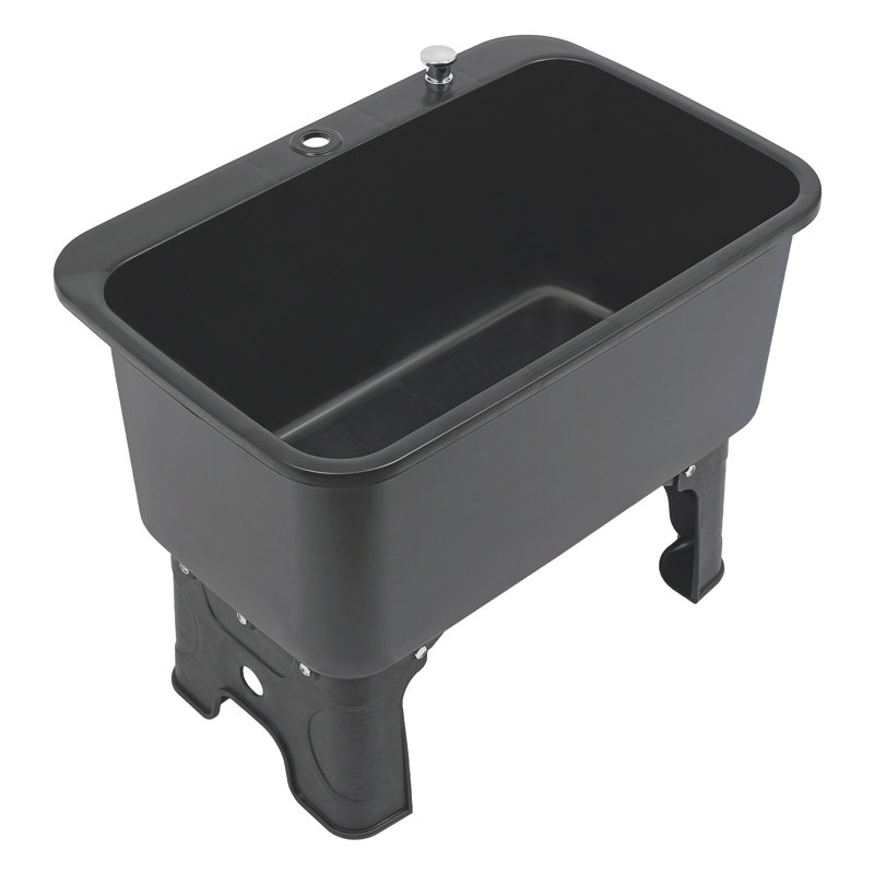 Lavabo sur pied utilitaire autoportant 23,62 po (l) * 18,63 po (H), Noir, noir, noir, noir