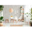 Woods and Wicker Collection Whitewash Dual Stripe Wood Effect Wallpaper Roll