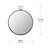 Iron Frame Vertical Round Mirror