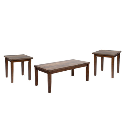 3PC Modern and Minimal Coffee & End Table Set by Latitude Run