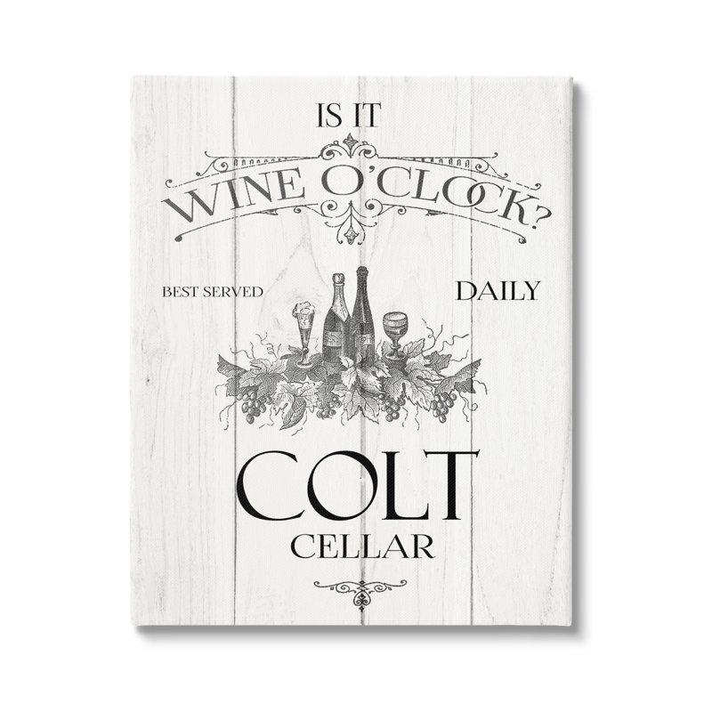 "Family Wine O'Clock", impression sur toile par Daphne Polselli, Oui, Toile tendue, H 20 po x l 16 po