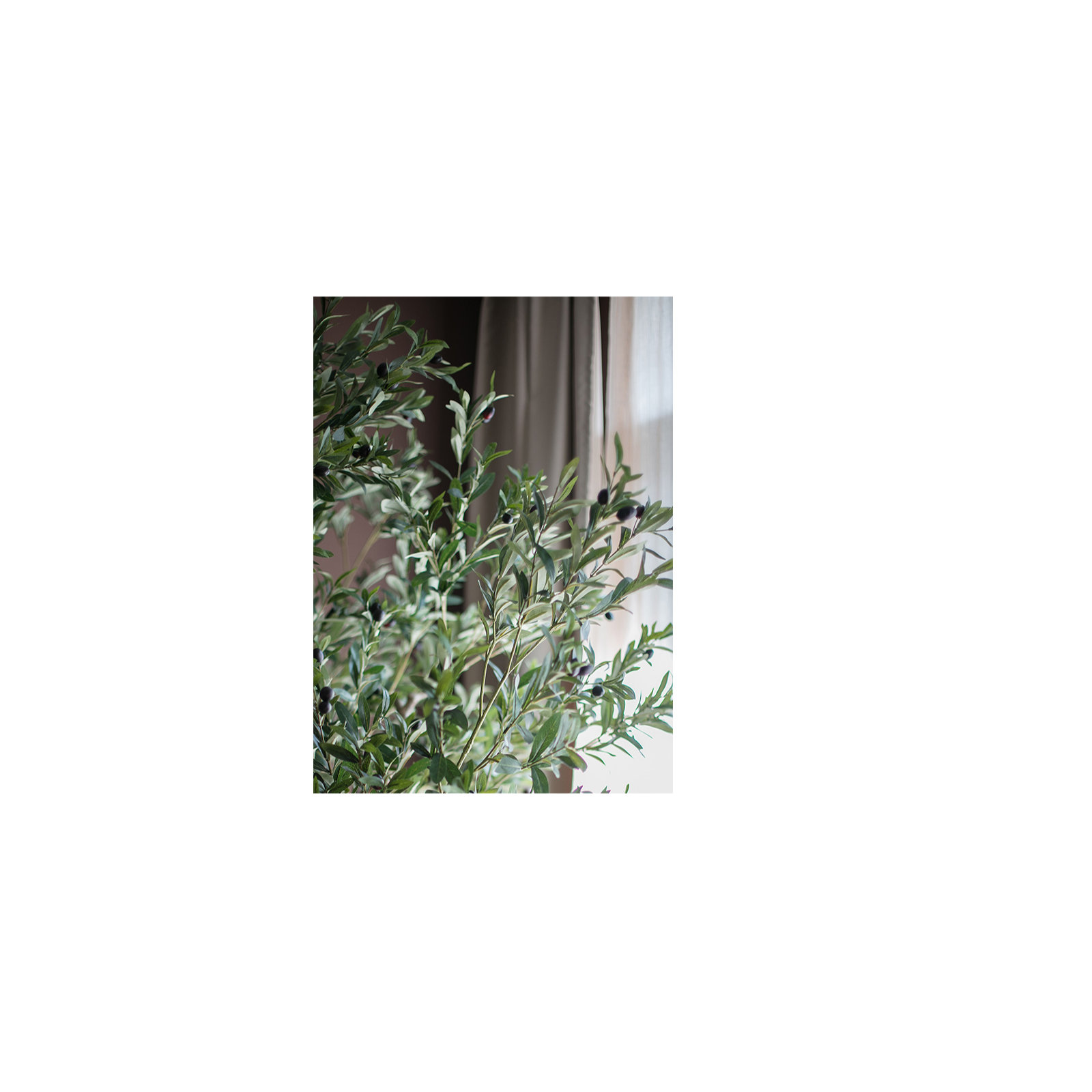 91'' Faux Olive Tree Tree in Freestanding