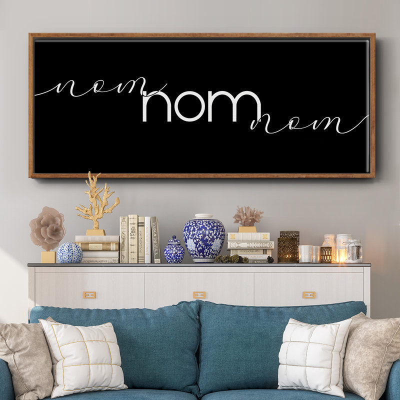 Nom Nom Nom - toile encadrée, H 12 po x l 30 po