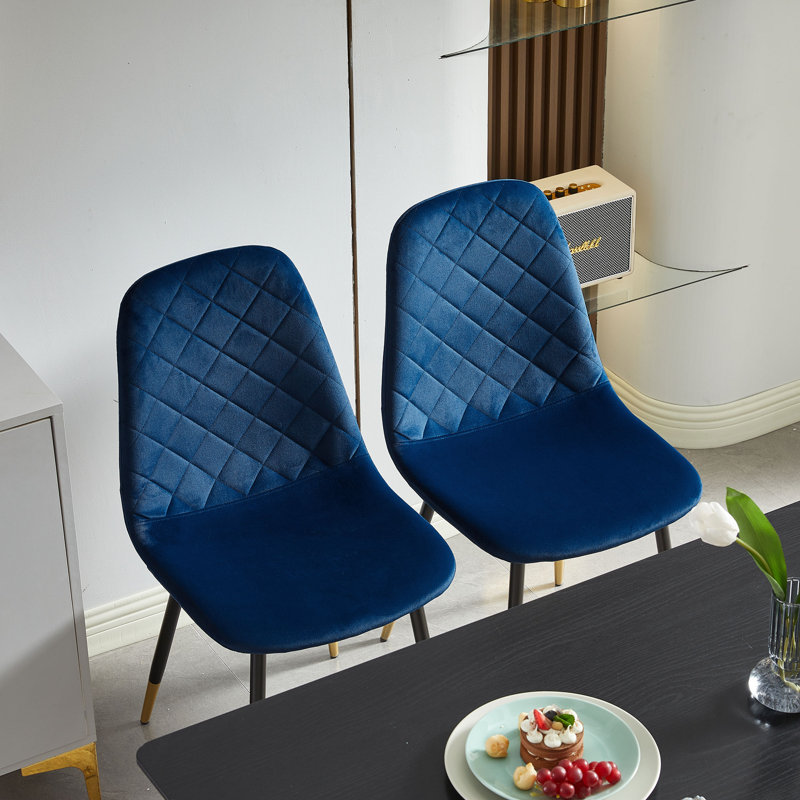 4 - Person Four Leg Dining Set, Navy