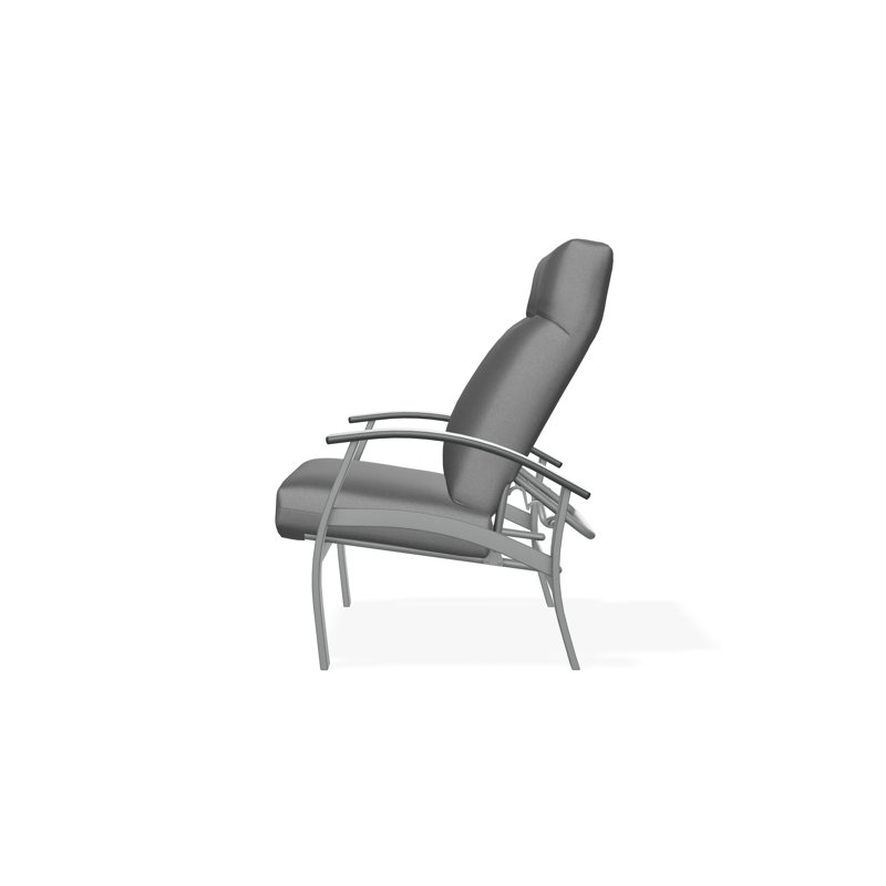Chaise à dossier profond réglable en hauteur Belle Isle, Graphite, Éblouissement
