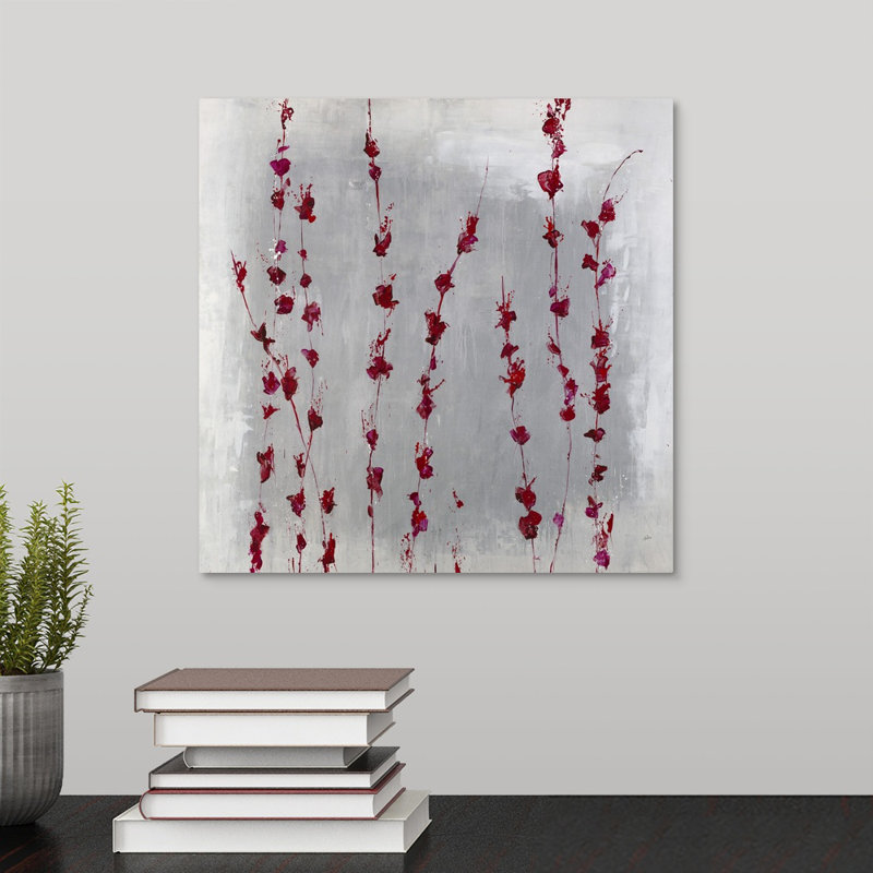 « grenades fleur », peinture sur toile, Toile tendue, H 12 po x l 12 po x p 1,25 po