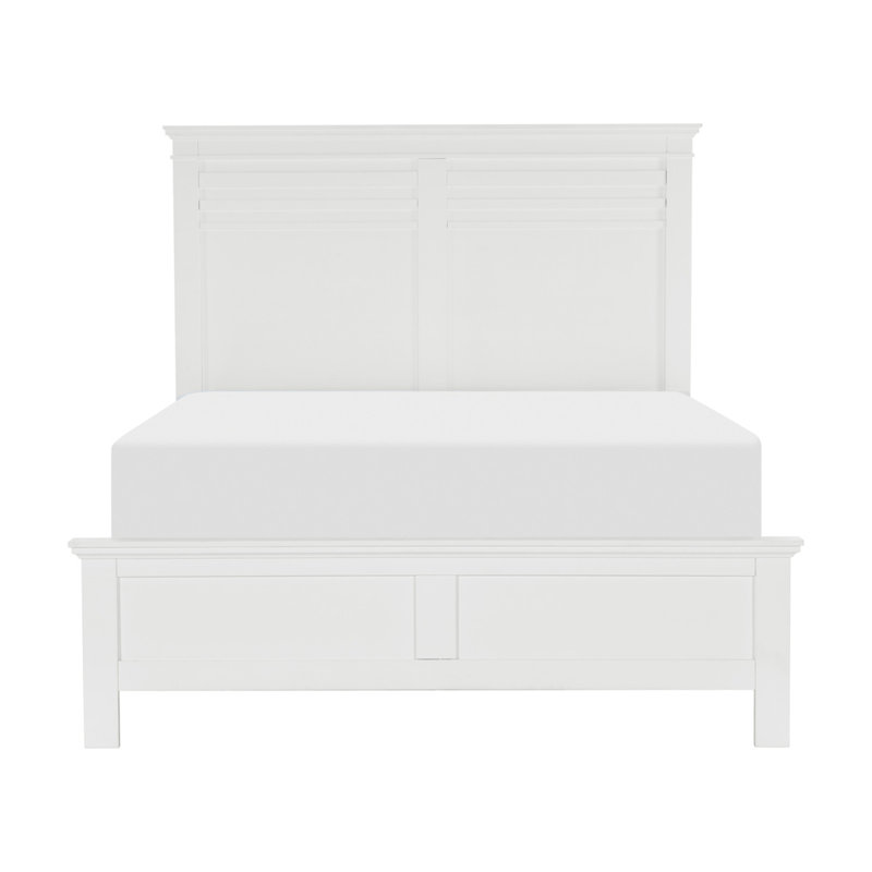Lit à panneau - Design transitionnel, Grand lit, Blanc